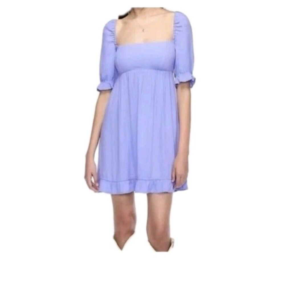 NWT Aritzia Wilfred M Dress Moorland Soft Iris Baby Doll Viscose Sustainable$128